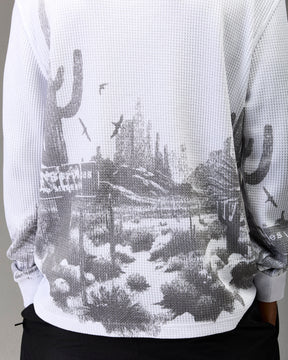 The Winner's Circle Oversized Long Sleeve T-Shirt - White/Grey