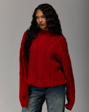 The Winner's Circle Knitwear Sweater - Fiery Red