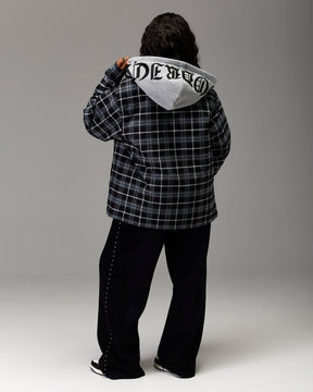The Winner's Circle Hooded Plaid Shirt - Blue/Black