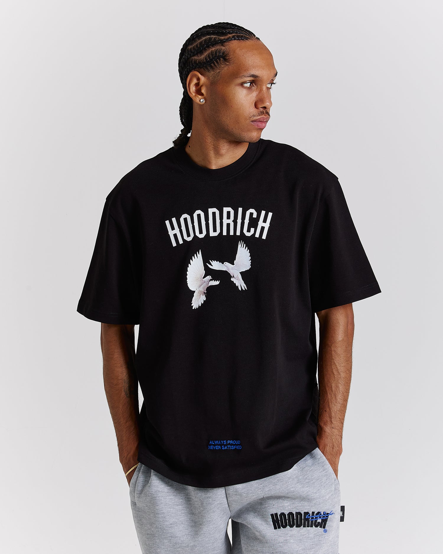 Take Flight Oversized T-Shirt - Black/White/Blue