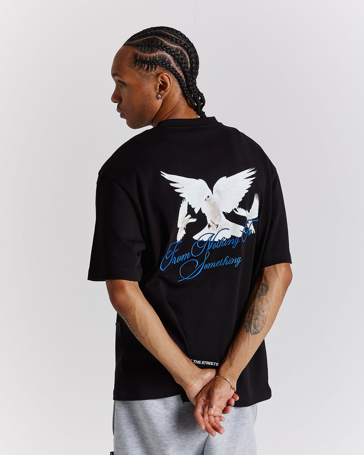 Take Flight Oversized T-Shirt - Black/White/Blue