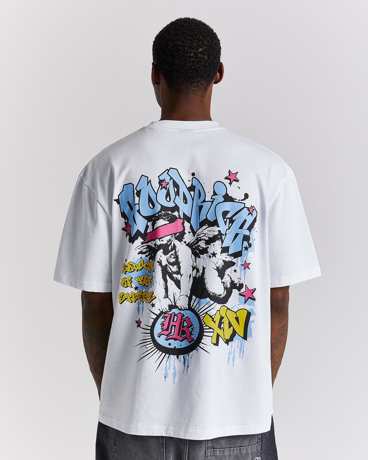Segraff Oversized T-Shirt - White/Blue/Pink/Yellow