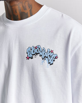 Segraff Oversized T-Shirt - White/Blue/Pink/Yellow