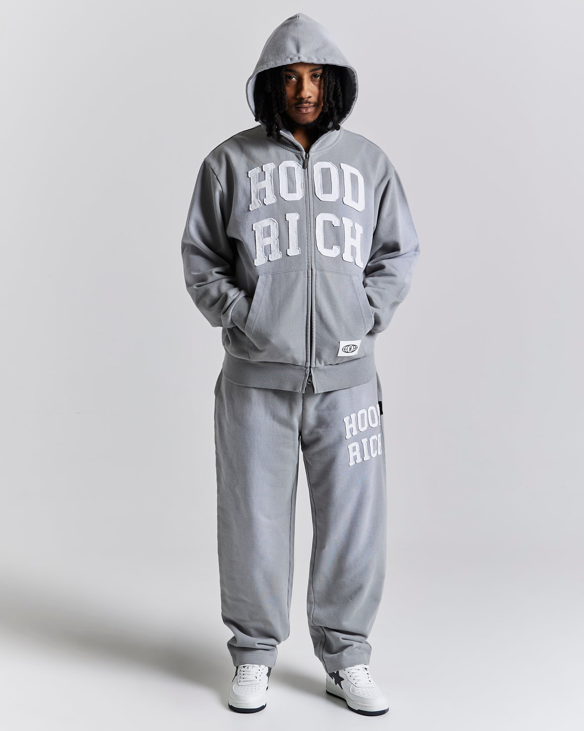 Ember Oversized Joggers - Grey/White