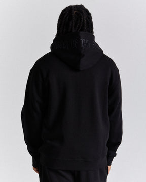 Ritual Oversized Zip Hoodie - Black/White