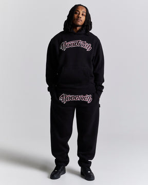 Galaxy Oversized Hoodie - Black/White/Red