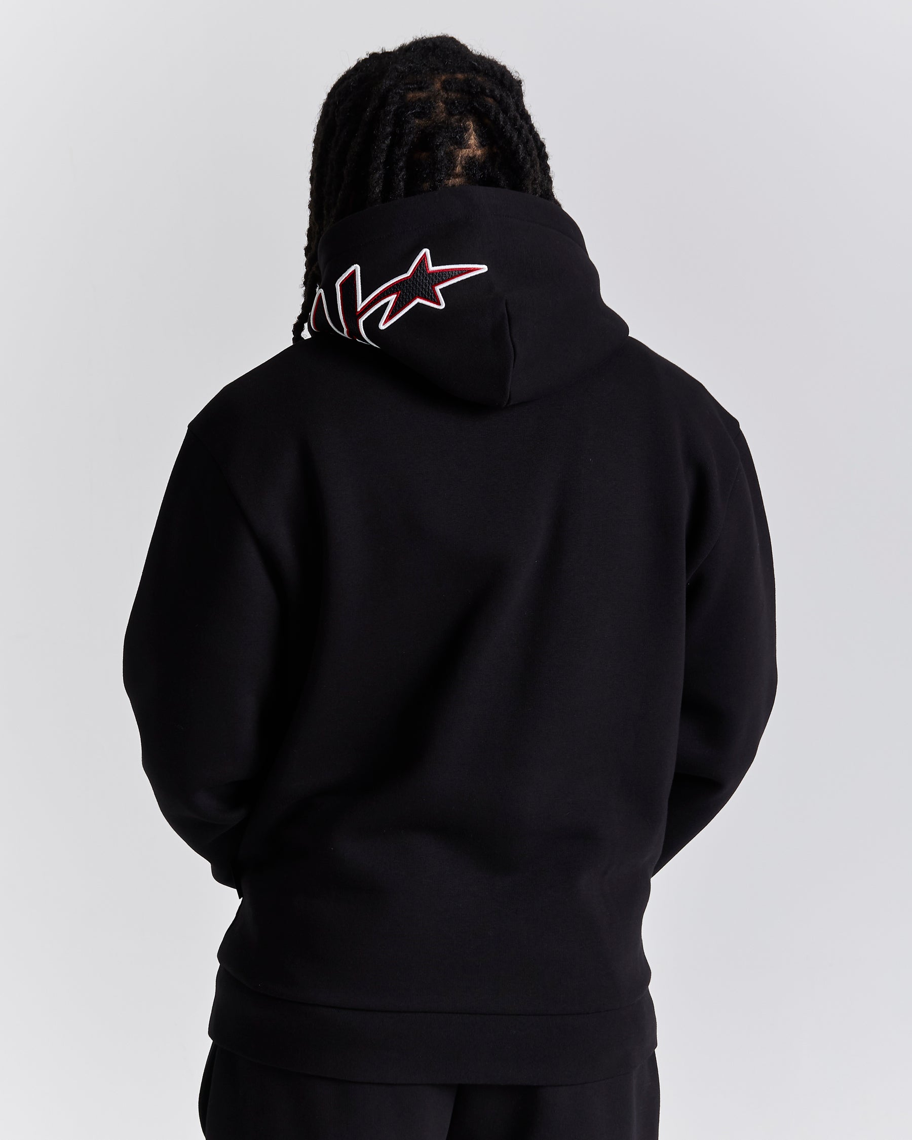 Galaxy Oversized Hoodie - Black/White/Red