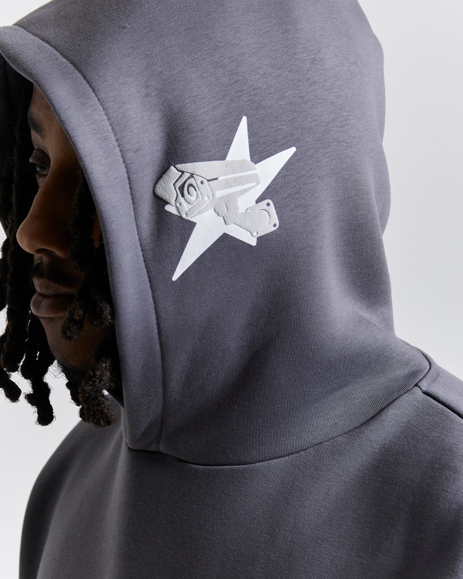 Rec Relaxed Hoodie - Grey/White