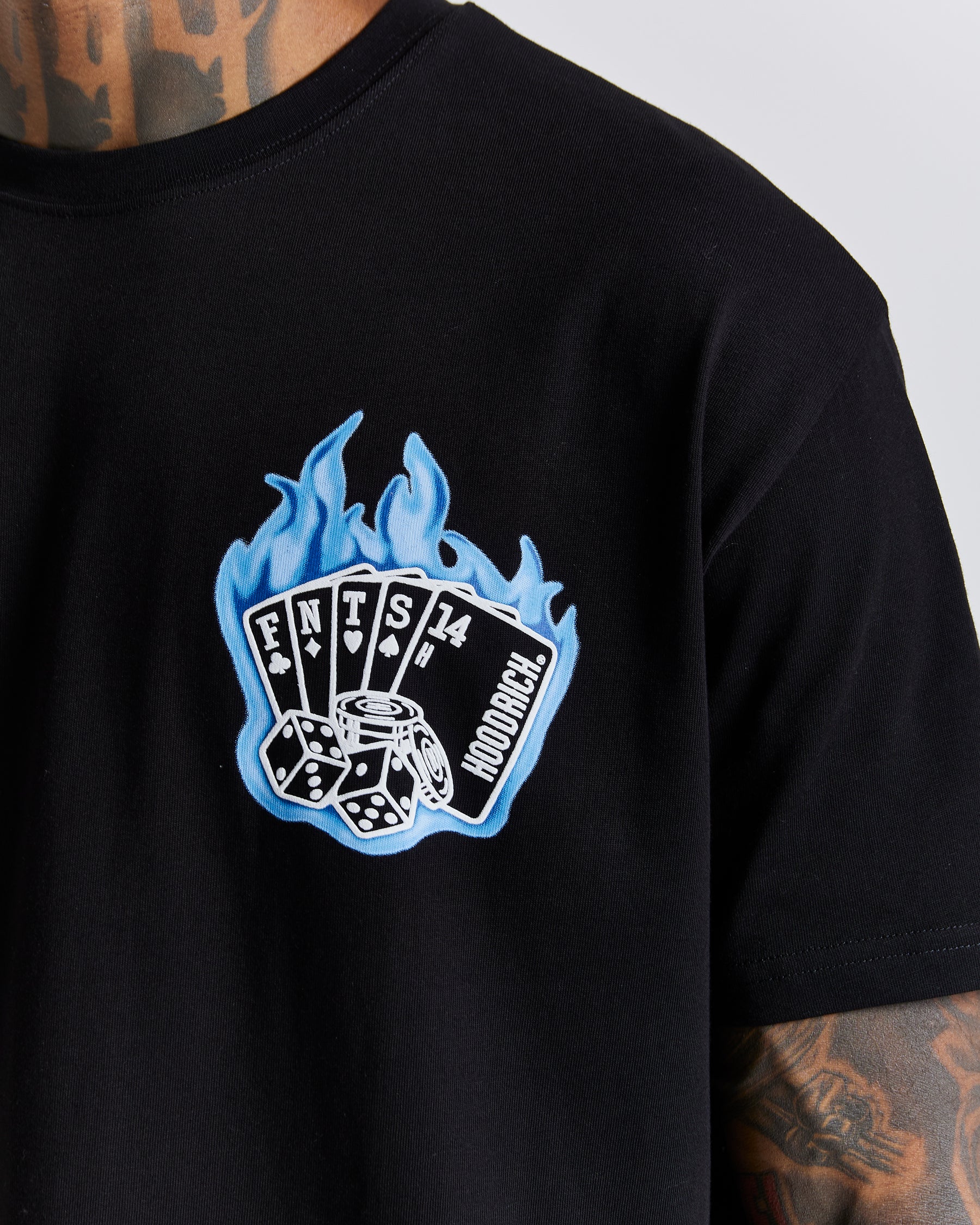 Luck T-Shirt - Black/White/Blue