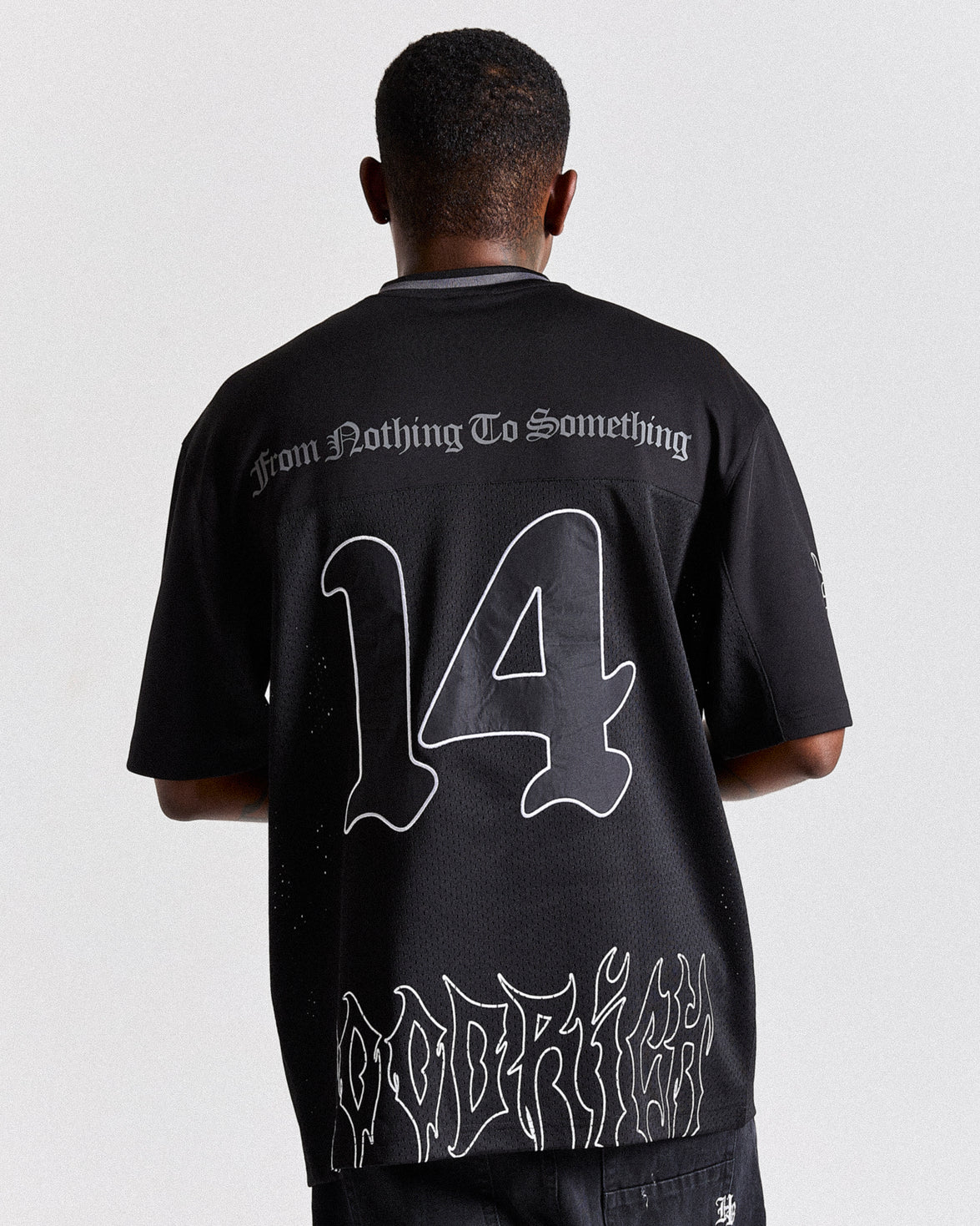 Spectral Oversized Mesh Jersey - Black/White