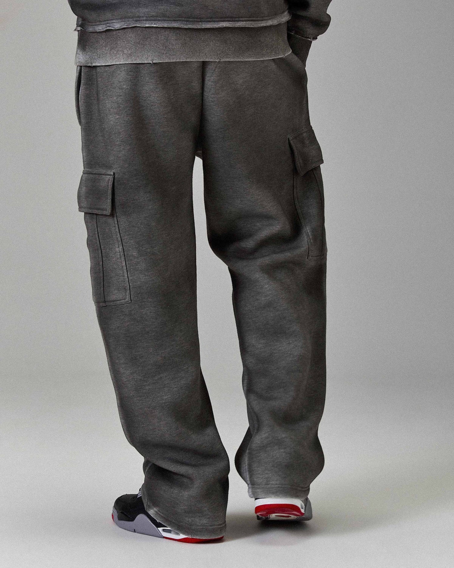 The Winner's Circle Hazy Oversized Open Hem Joggers - Grey