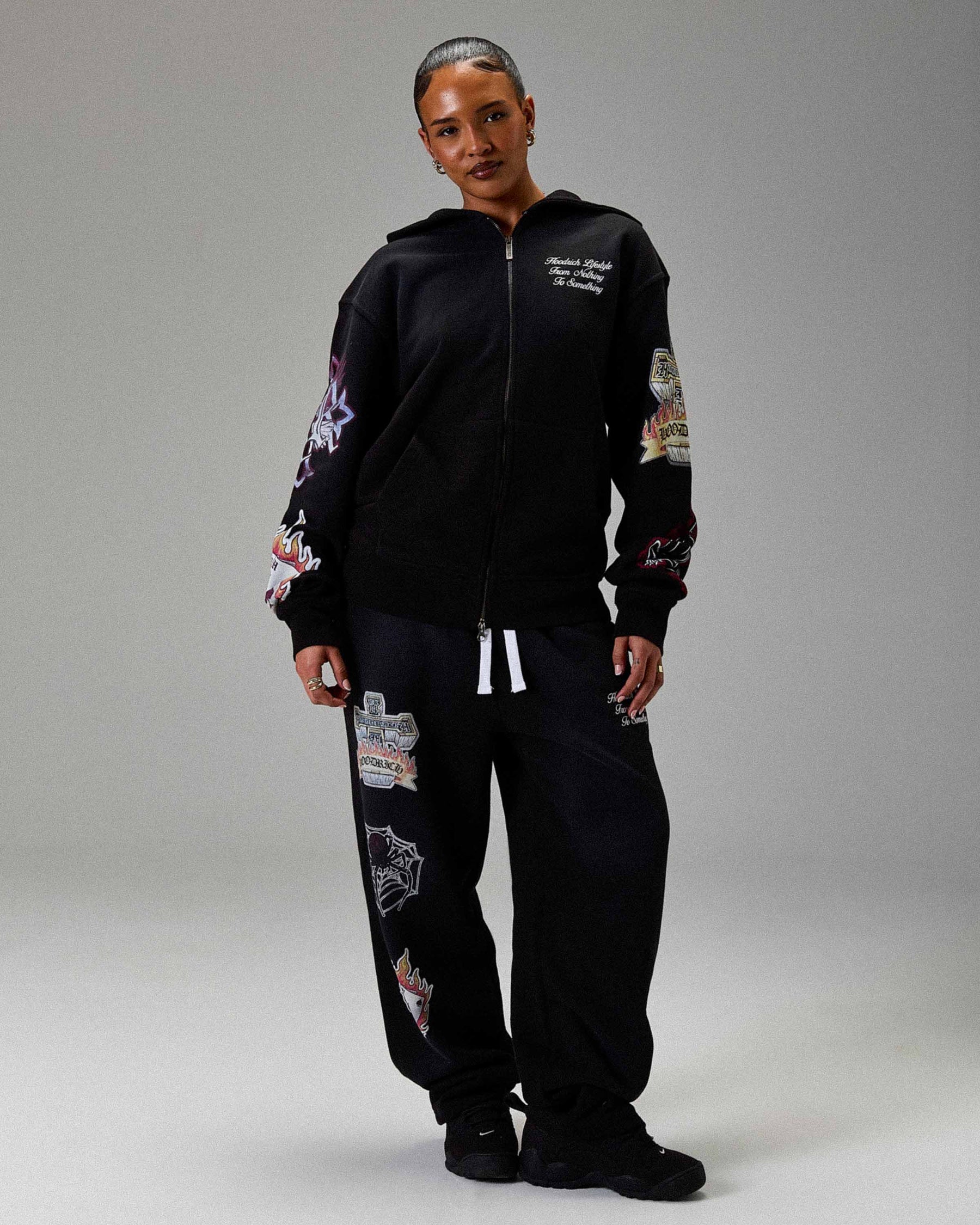 The Winner's Circle Phase Oversized Zip Hoodie - Black
