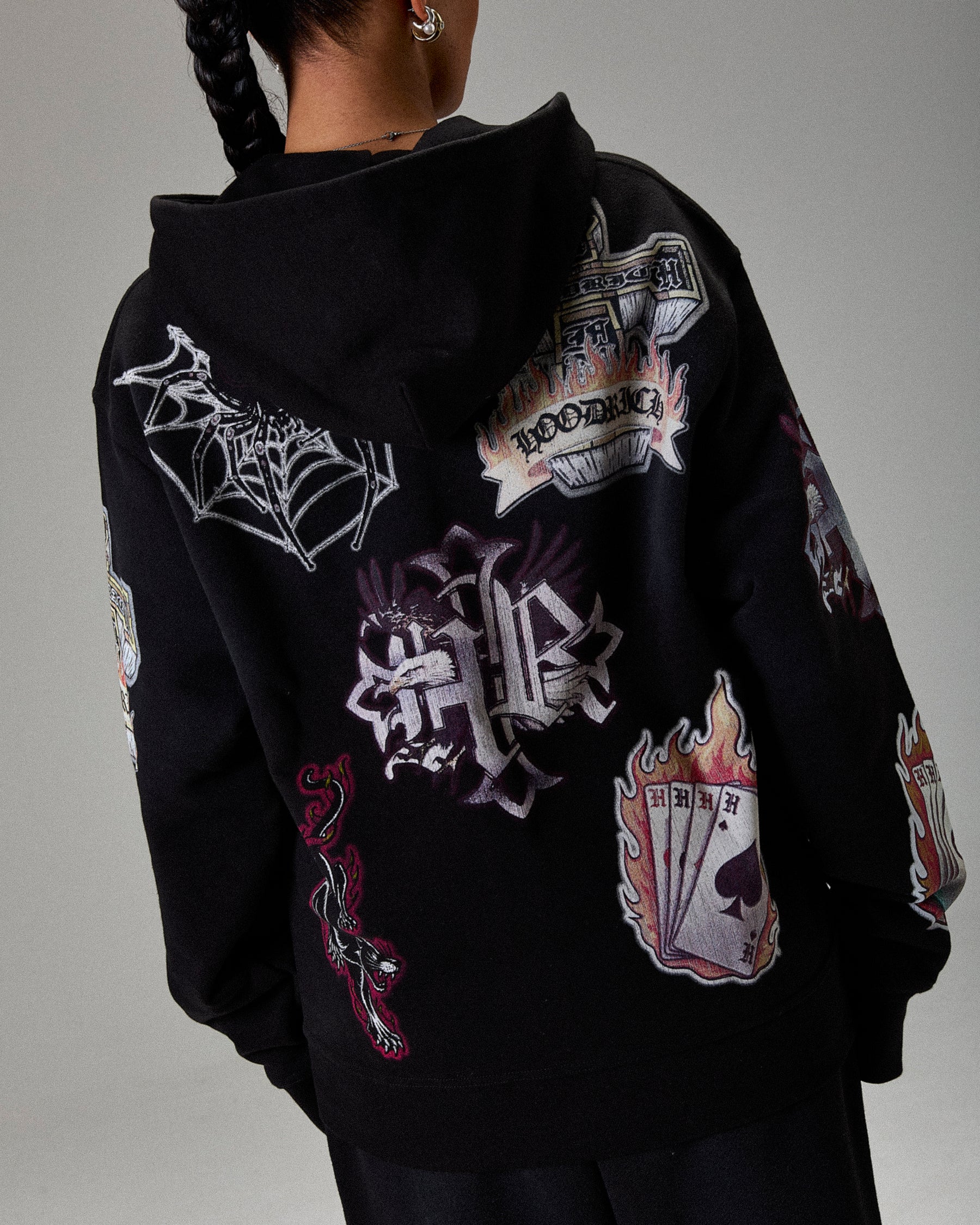 The Winner's Circle Phase Oversized Zip Hoodie - Black