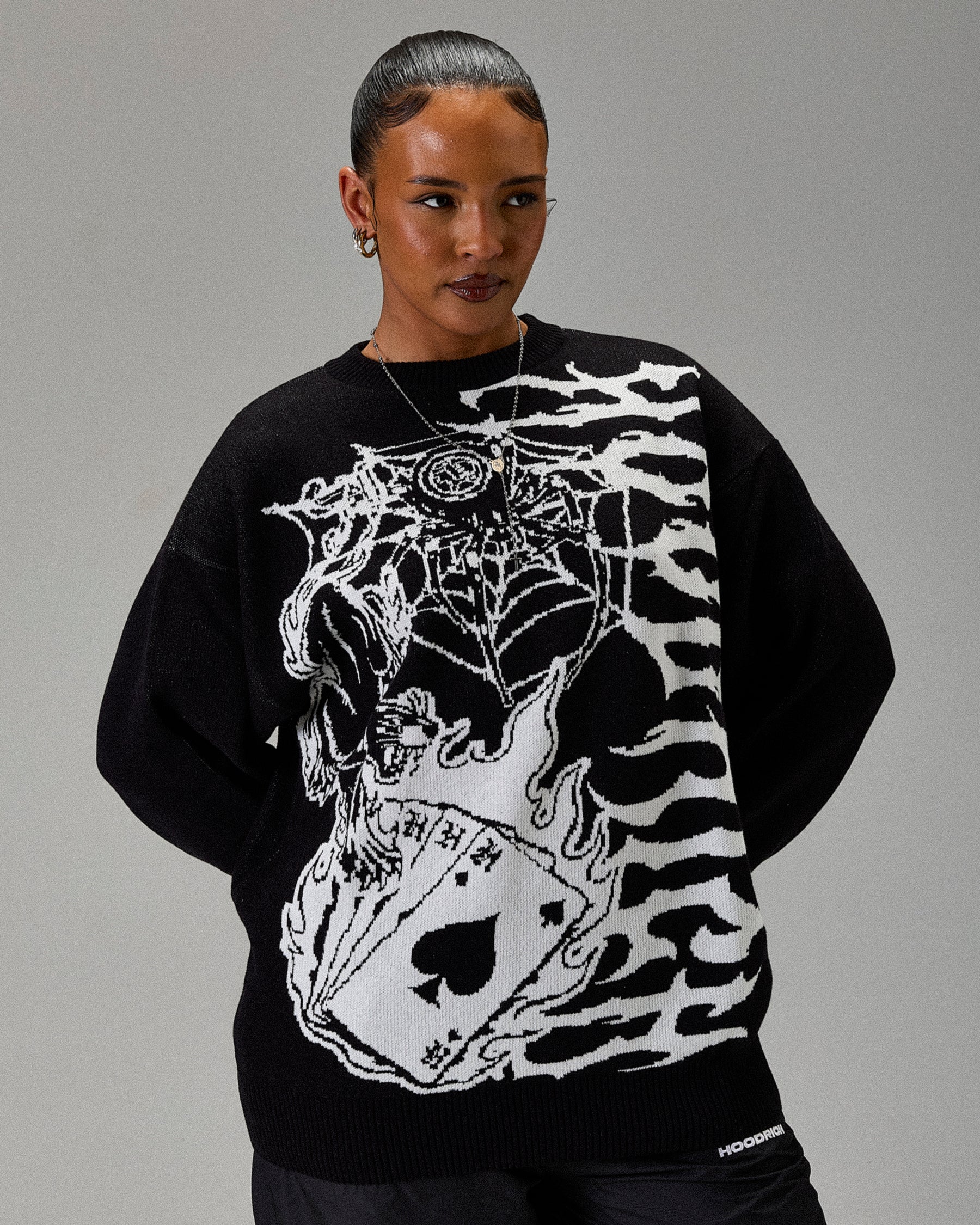 The Winner's Circle Wreckage Knitwear Sweater - Black/white