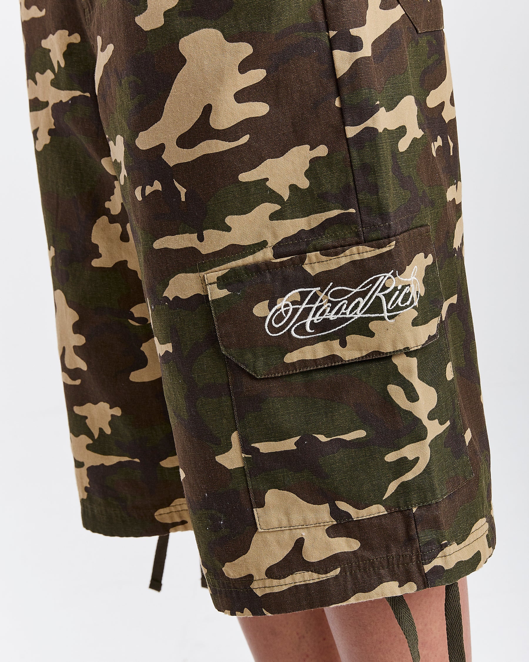 Field Oversized Cargo Woven Jort - Camo