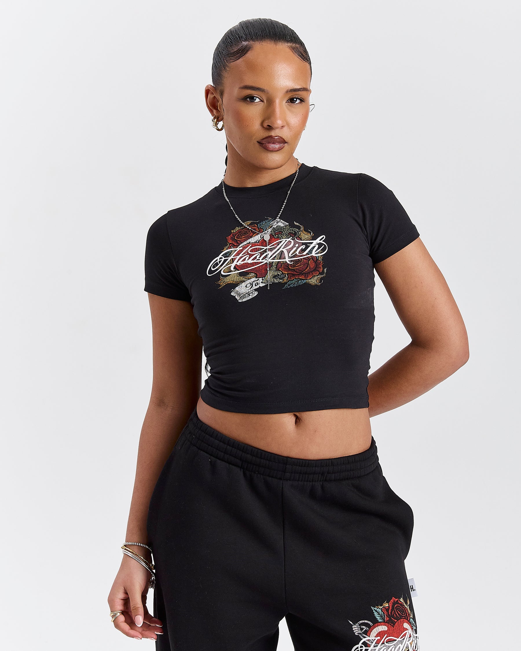 Vox Fitted Tee - Black/Red