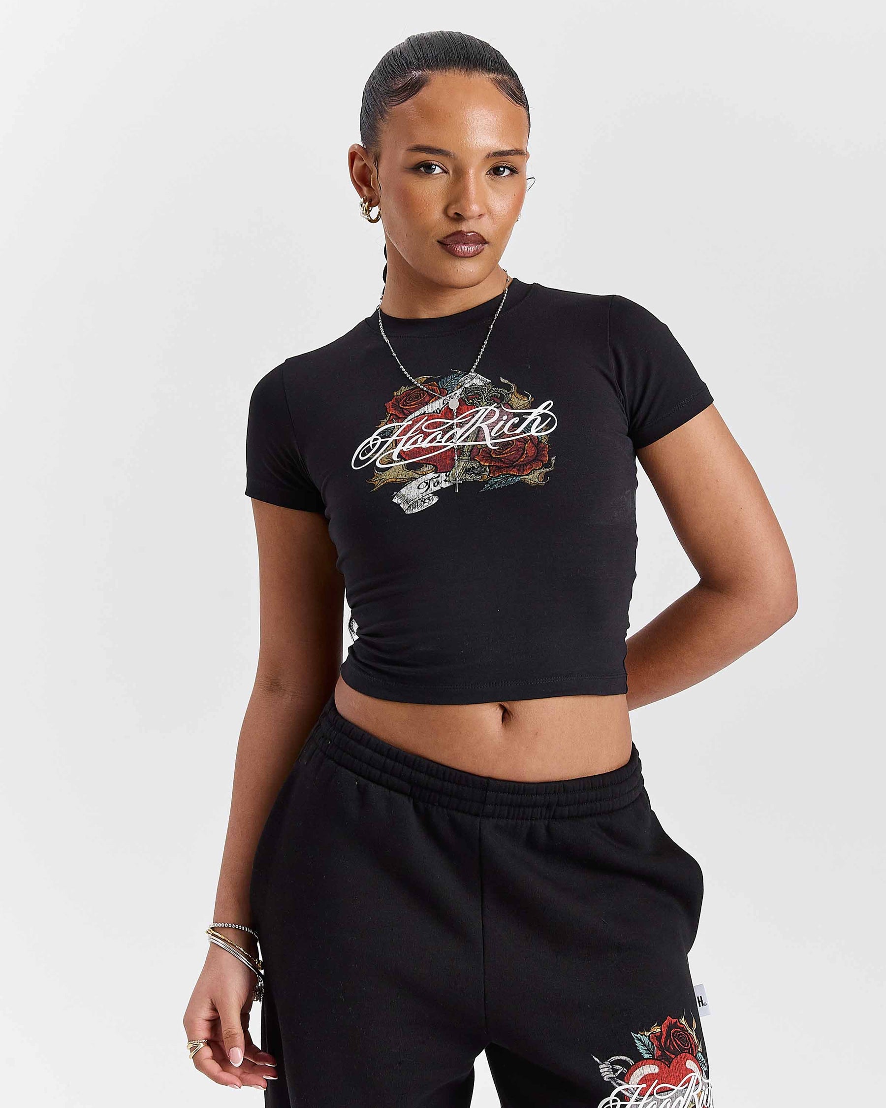 Vox Fitted Tee - Black/Red