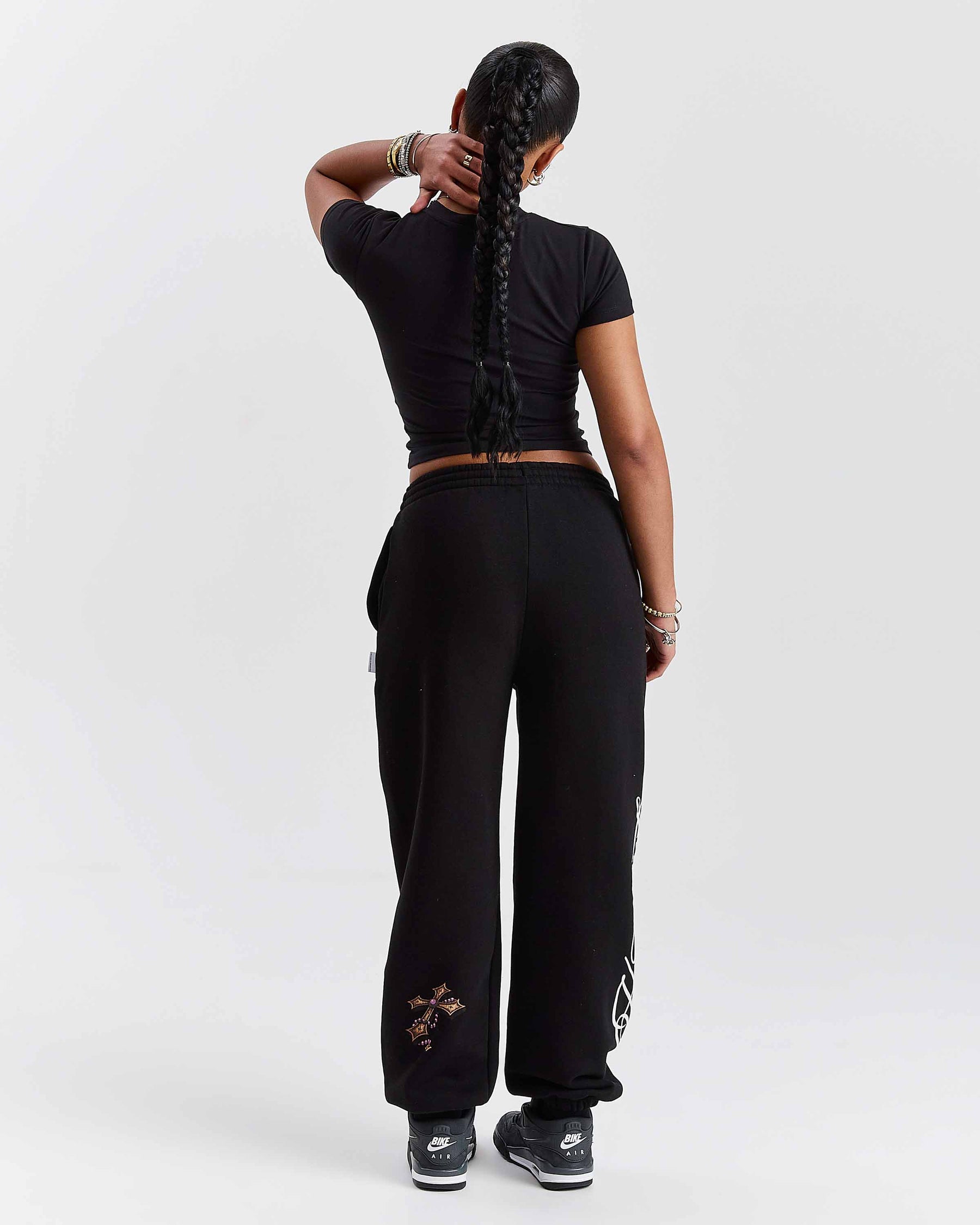 Vox Oversized Joggers - Black/Red