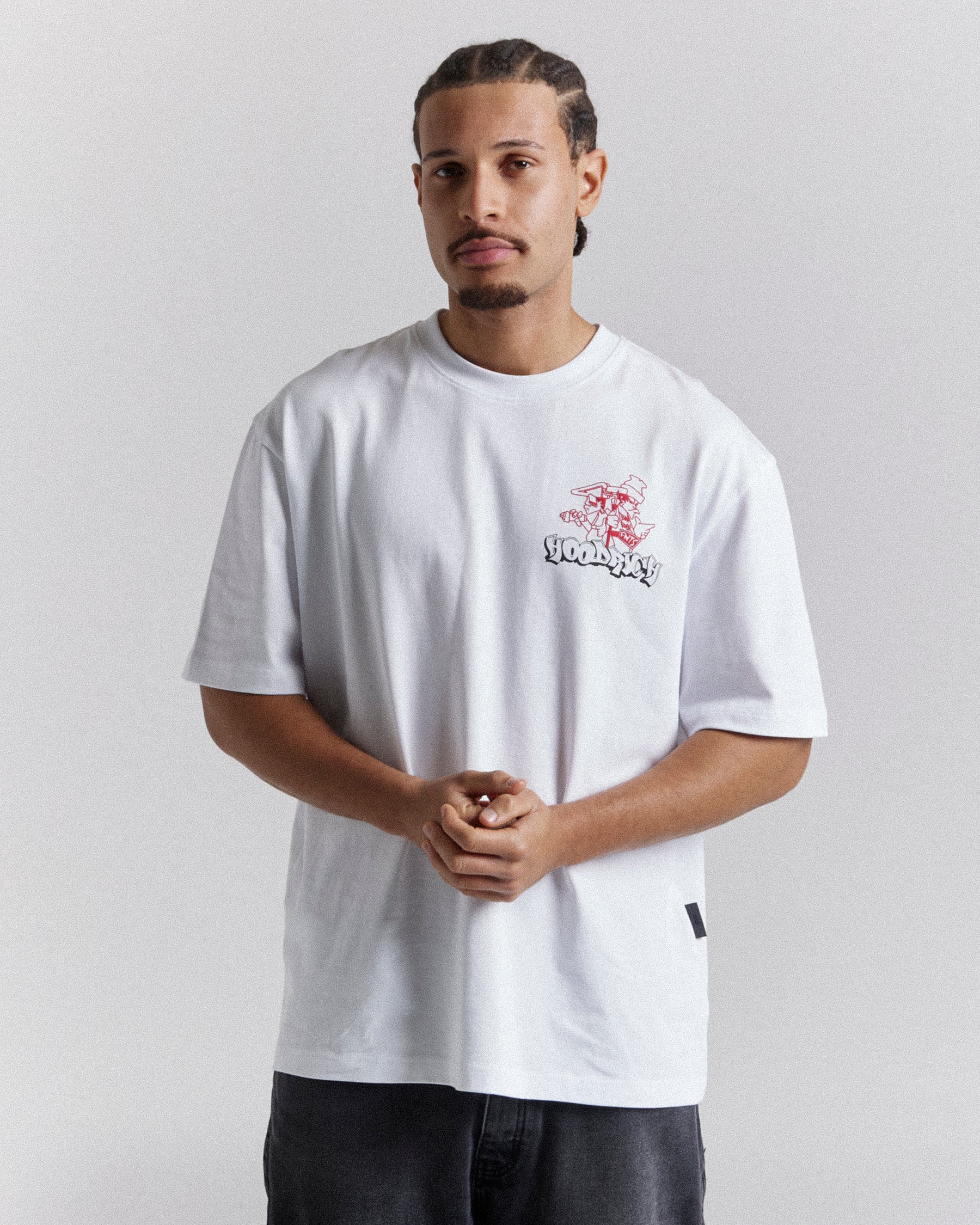 Mural Oversized T-Shirt - White/Red