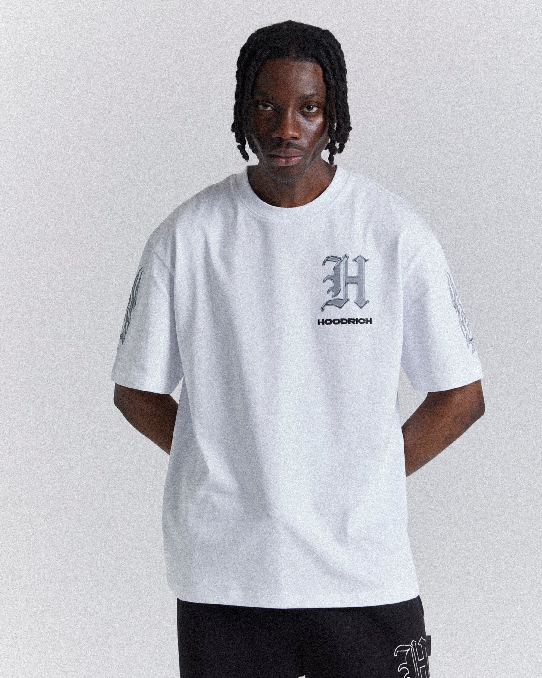 Tribal Oversized T-Shirt - White/Black