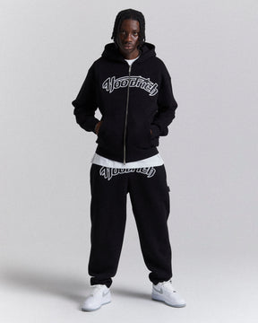 Galaxy Oversized Zip Hoodie  - Black/White