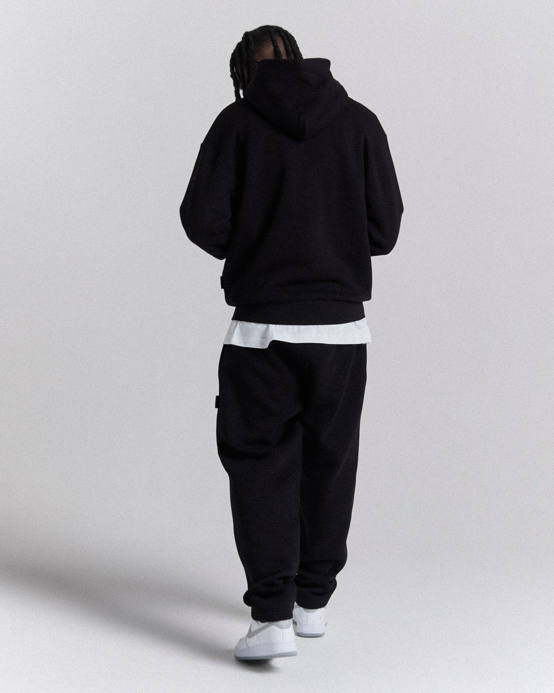 Galaxy Oversized Zip Hoodie  - Black/White