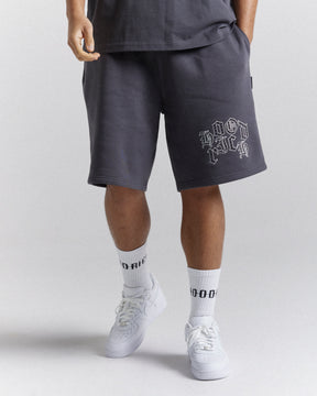 Crown Oversized Shorts - Grey/White/Black