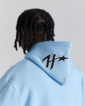 Galaxy Oversized Hoodie - Light Blue/White/Black