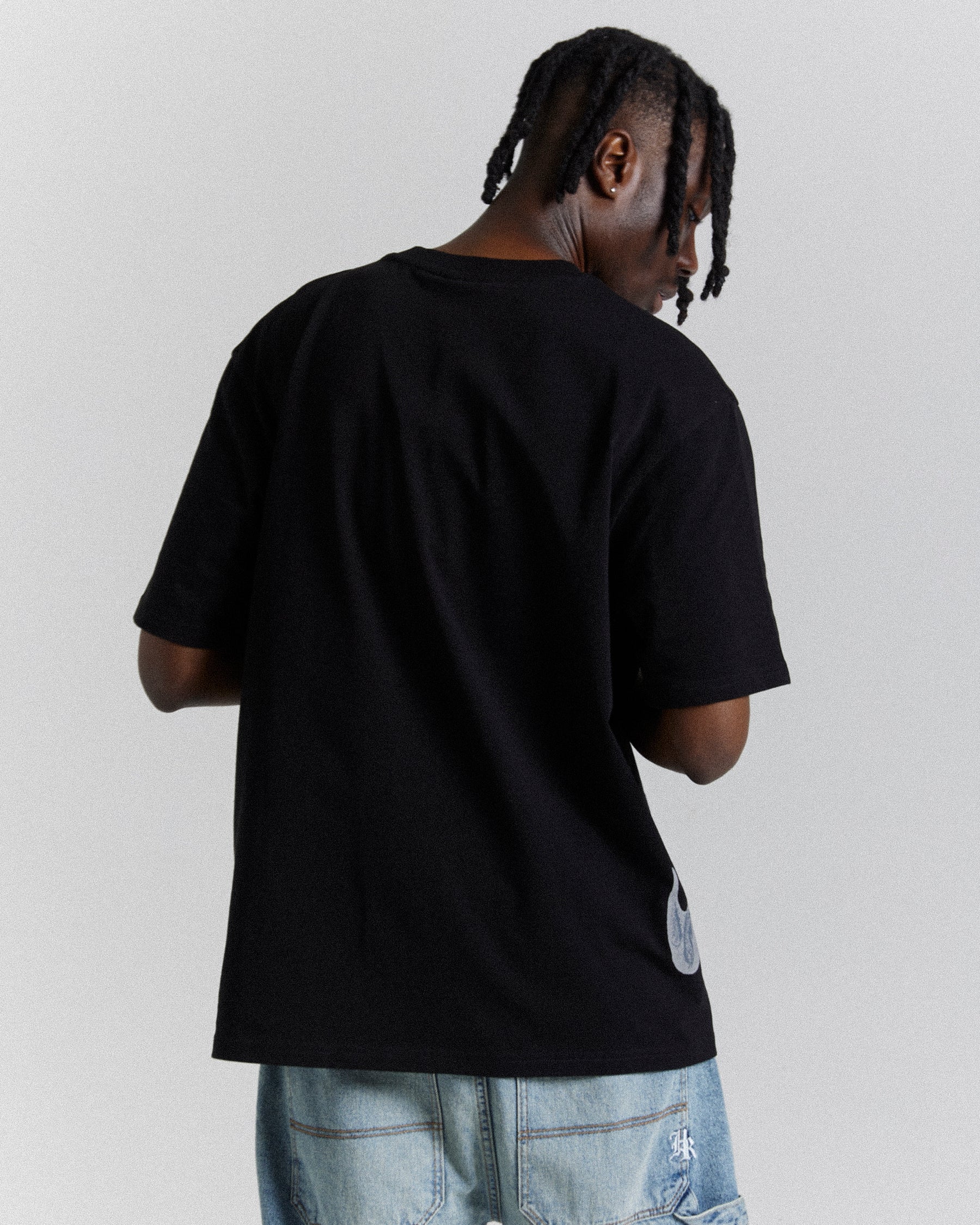 Inferno Oversized T-Shirt  - Black/Blue