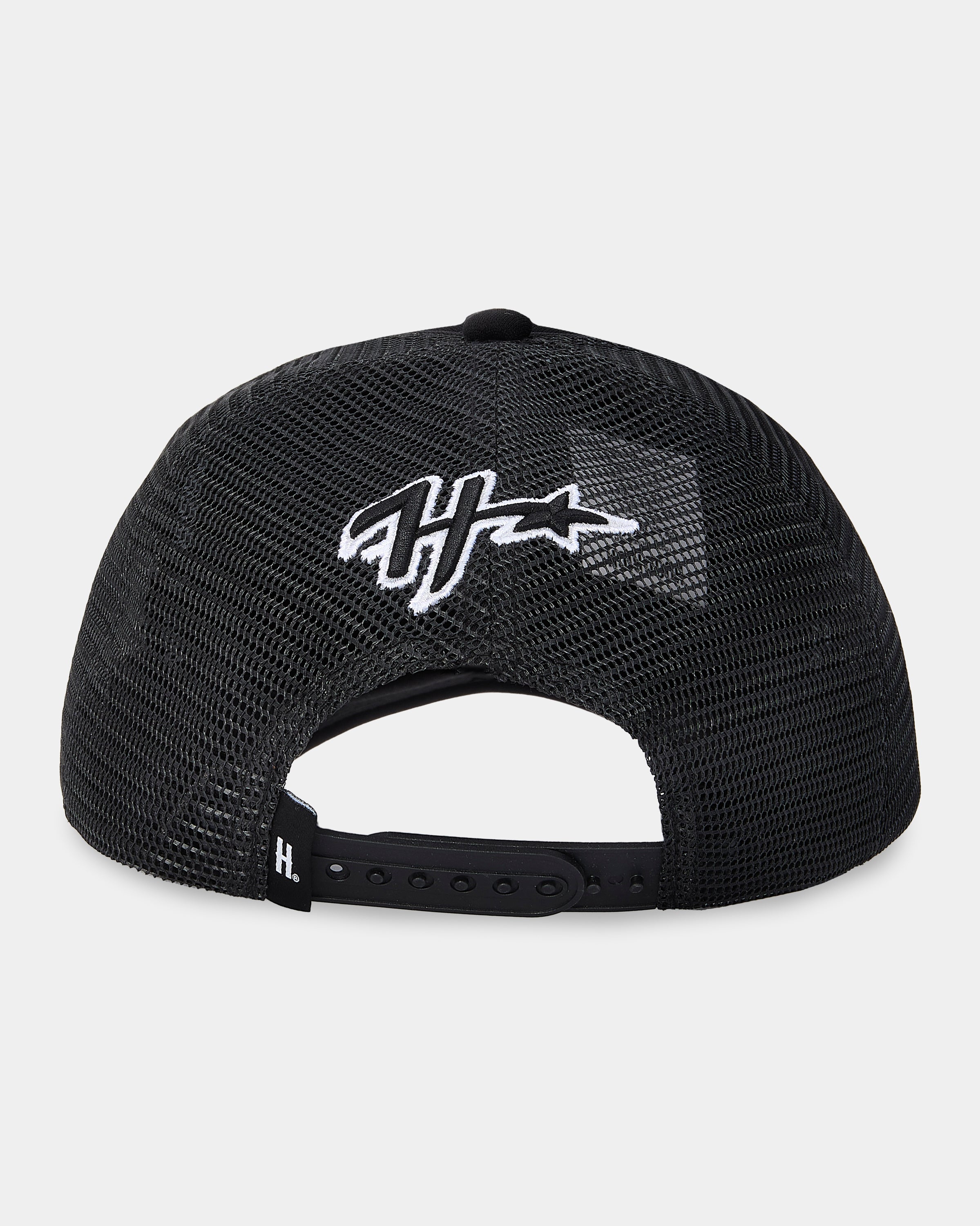 Galaxy 5 Panel Trucker Cap - Black/White