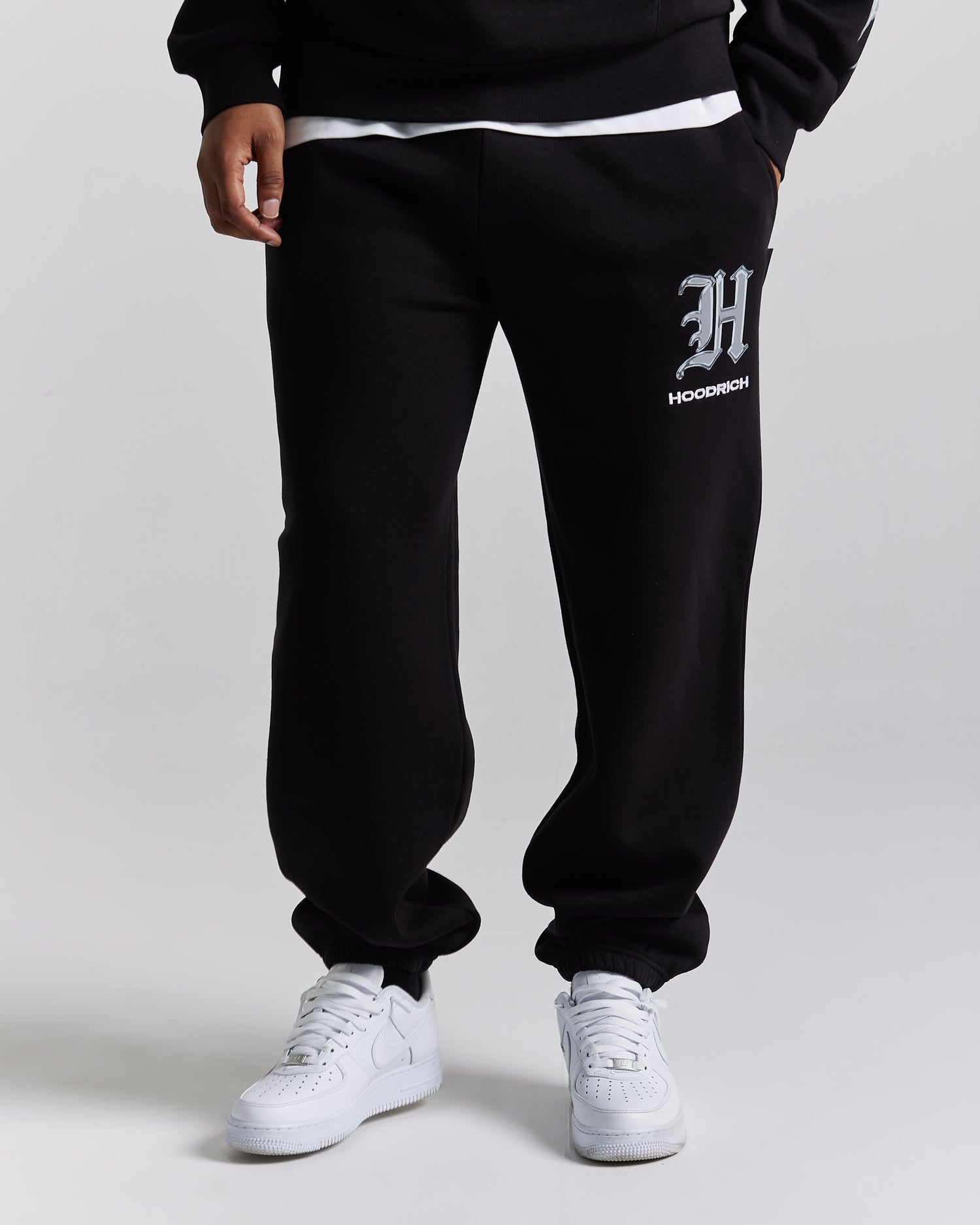 Tribal Oversized Joggers - Black/White/Grey