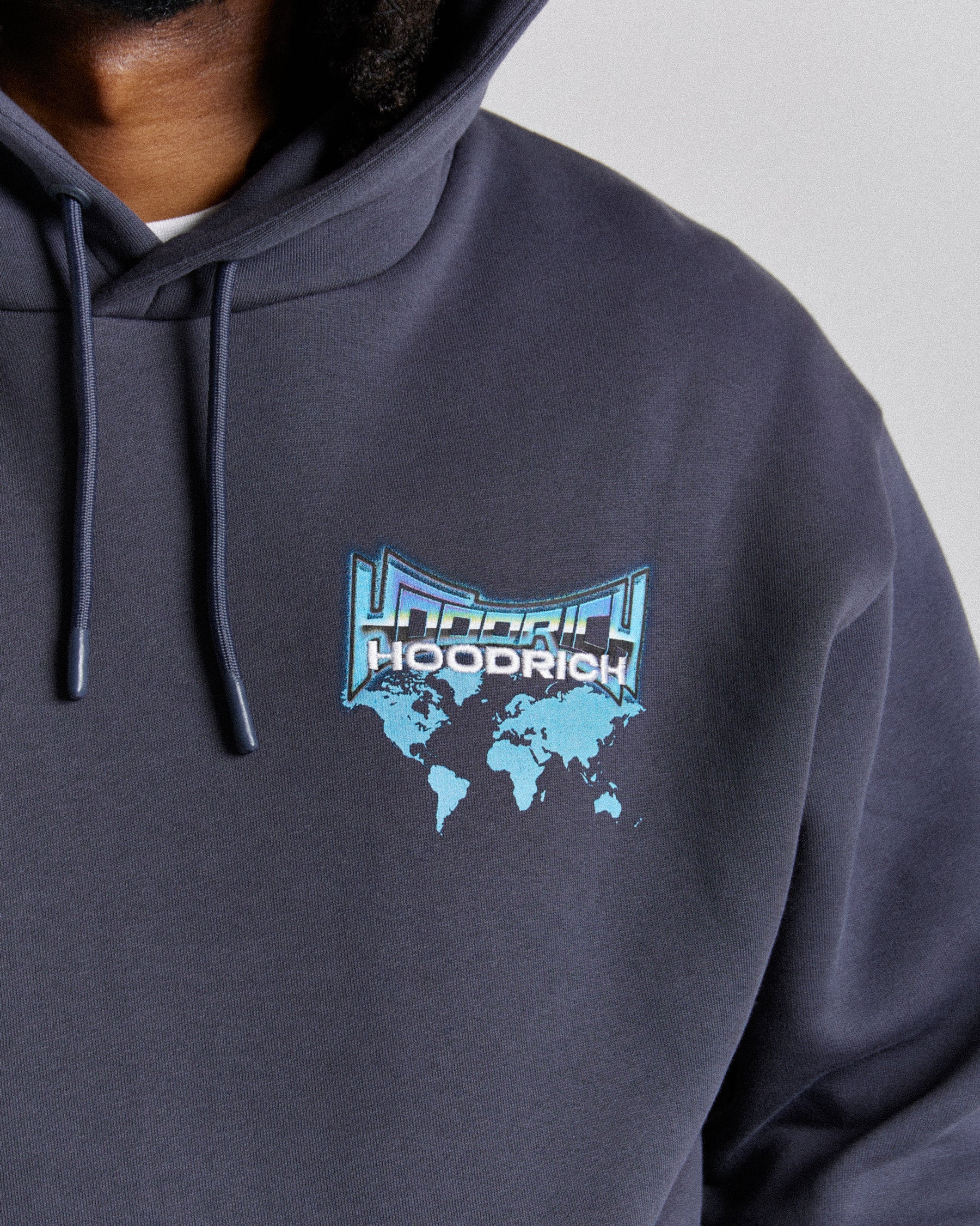 Worldwide Oversized Hoodie - Blue/White