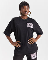 Jewel Oversized T-Shirt - Black/Pink