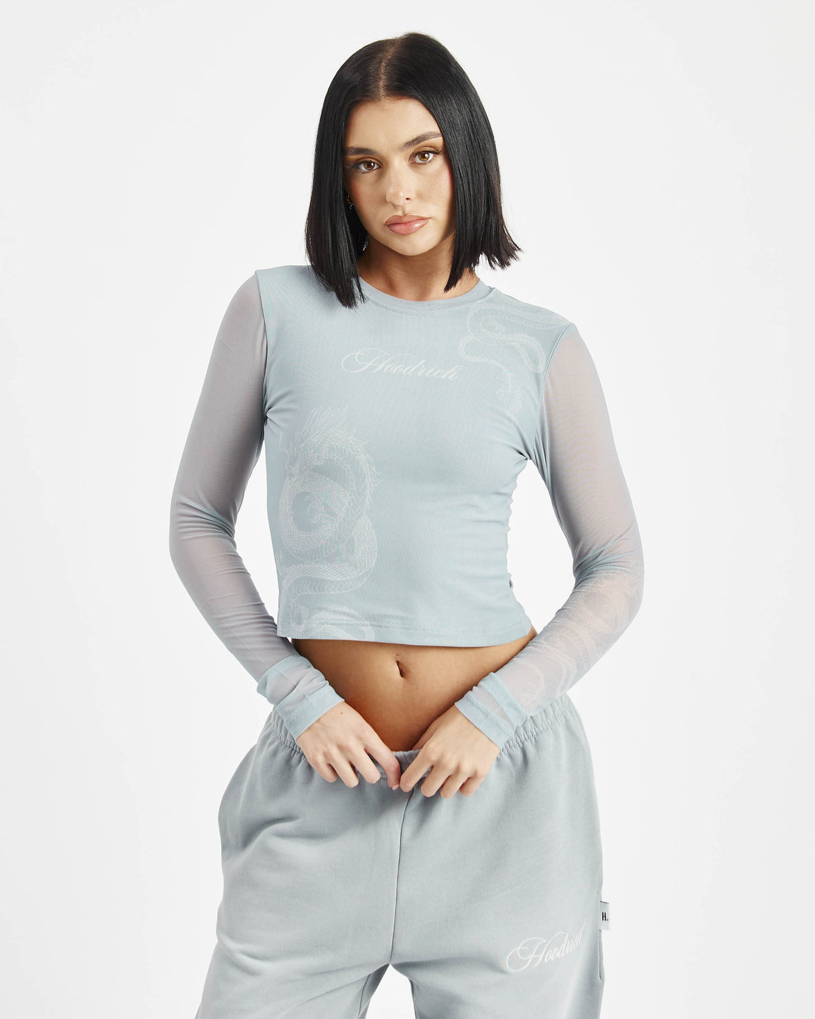 Mushu Long Sleeve Mesh Tee - Grey