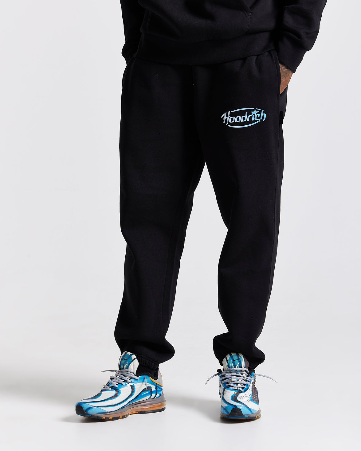 Curve Oversized Joggers - Black/Blue
