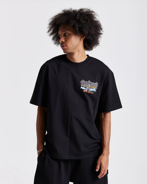 Graff Rave Oversized T-Shirt - Black/Grey/Pink