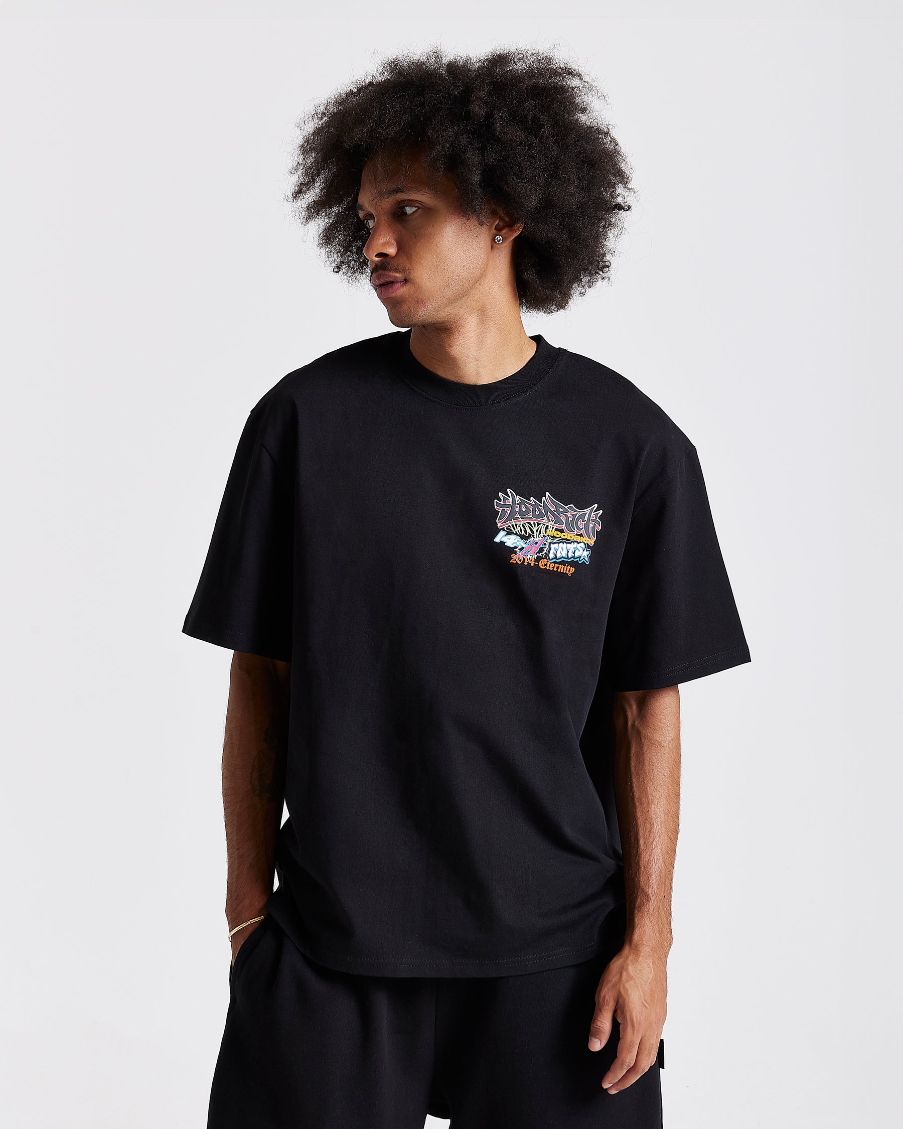 Graff Rave Oversized T-Shirt - Black/Grey/Pink