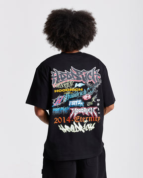 Graff Rave Oversized T-Shirt - Black/Grey/Pink