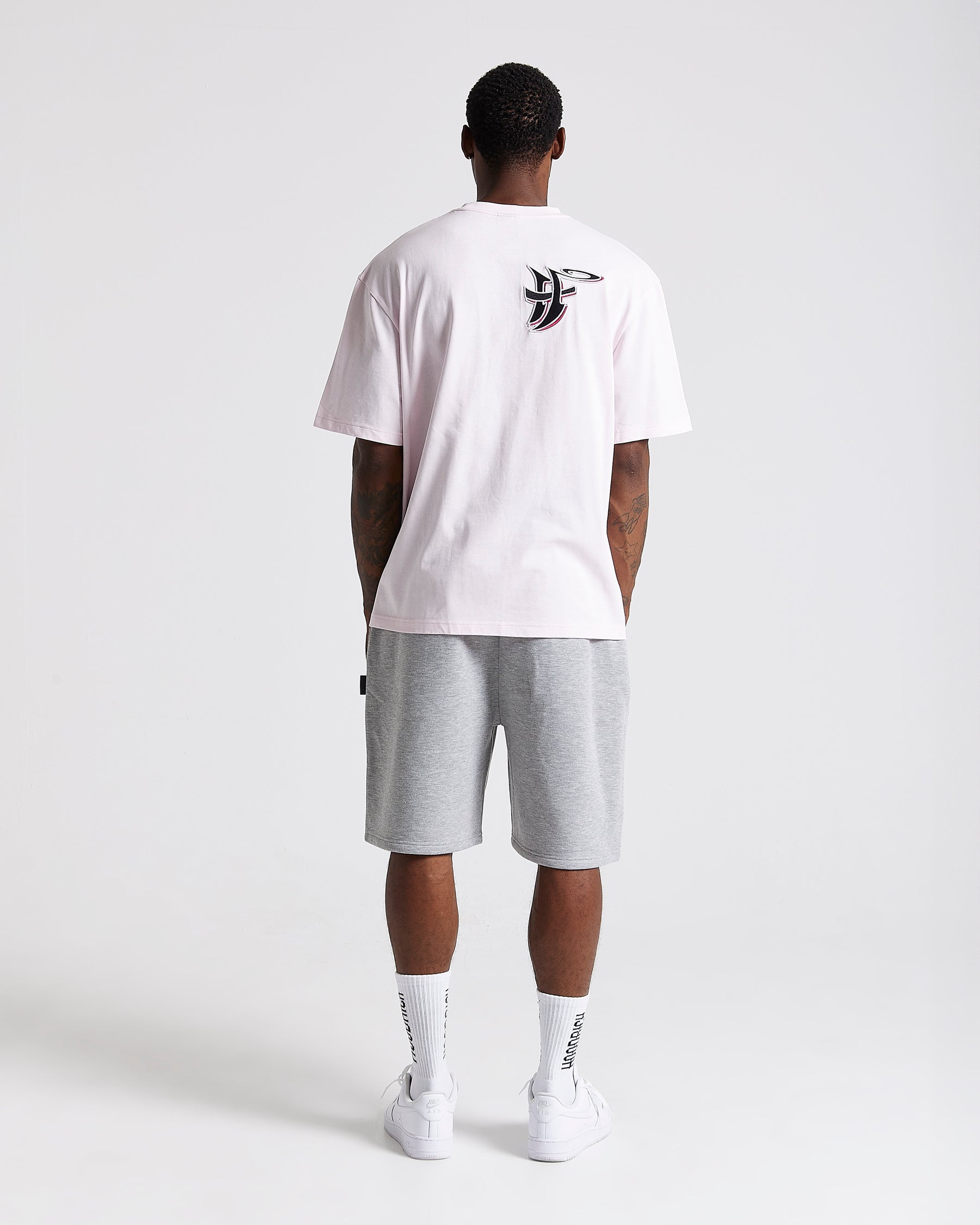 Graff Oversized Shorts - Grey/Pink