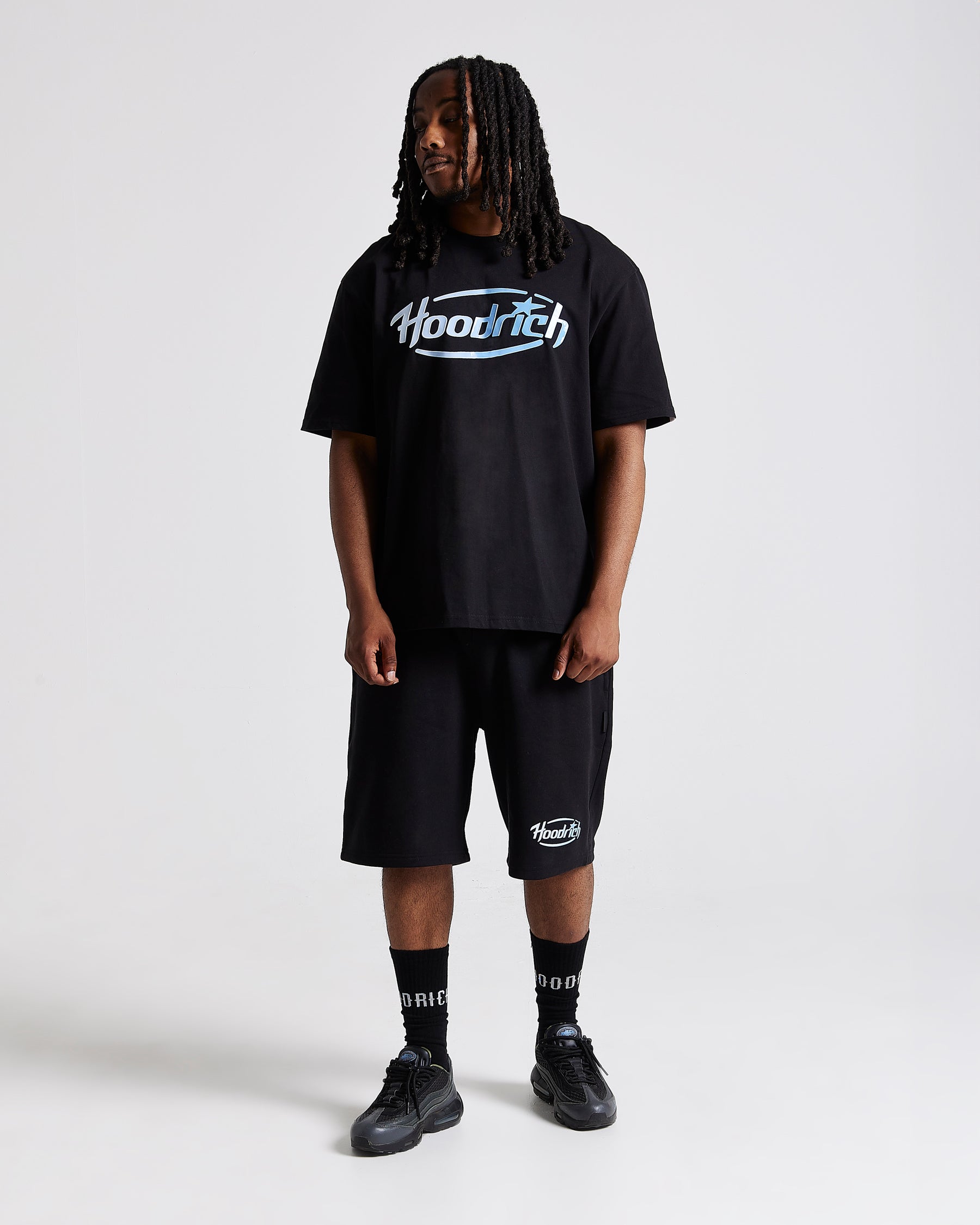 Curve Oversized T-Shirt - Black/Blue