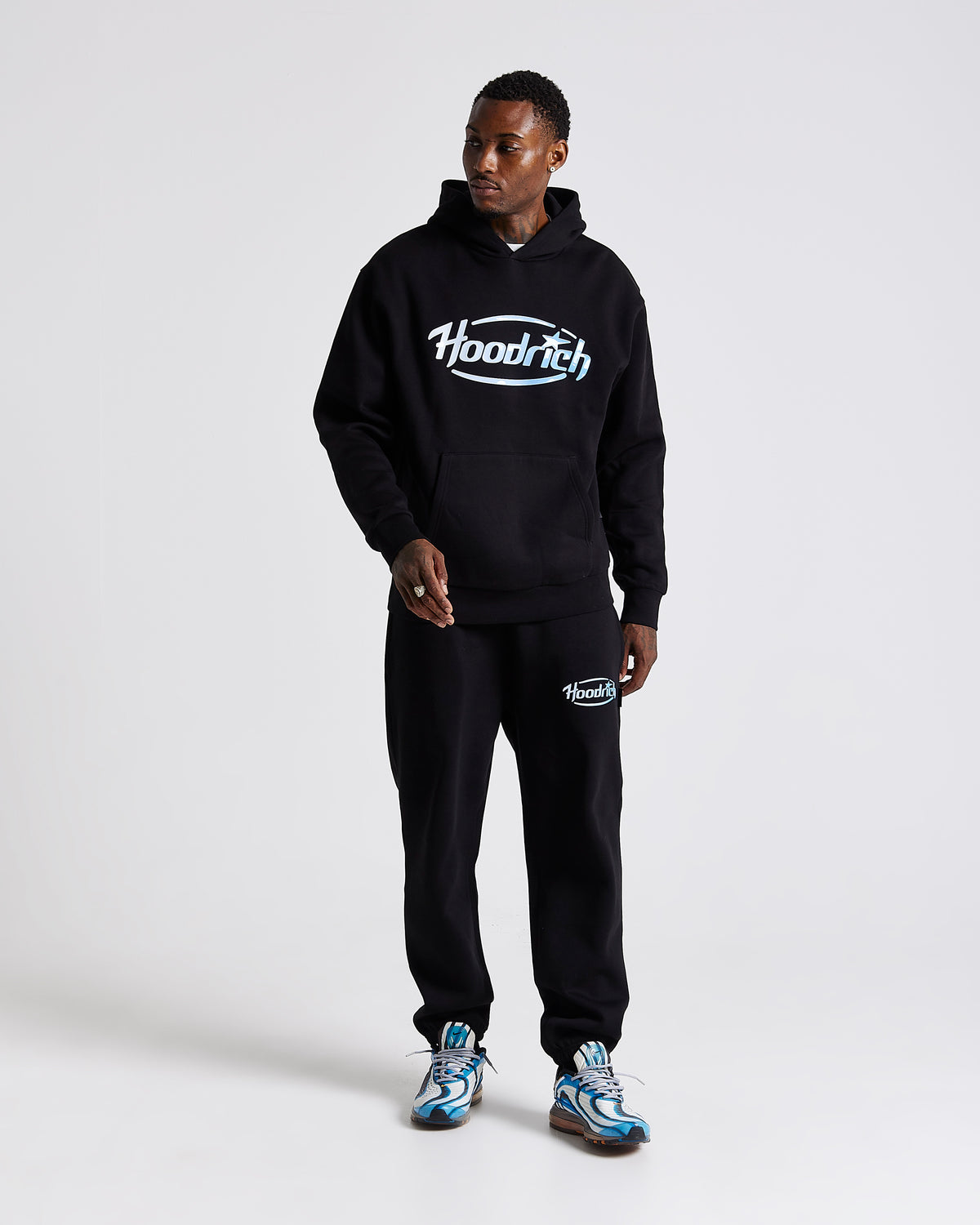 Curve Oversized Joggers - Black/Blue
