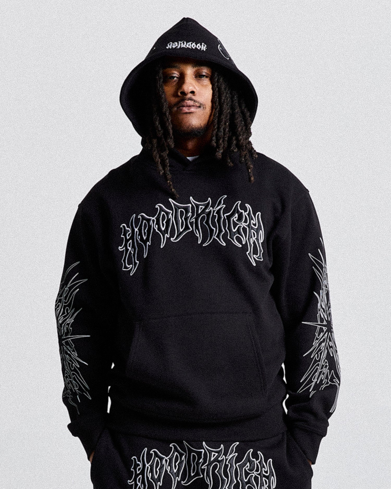 Spectral Oversized Hoodie - Black/White