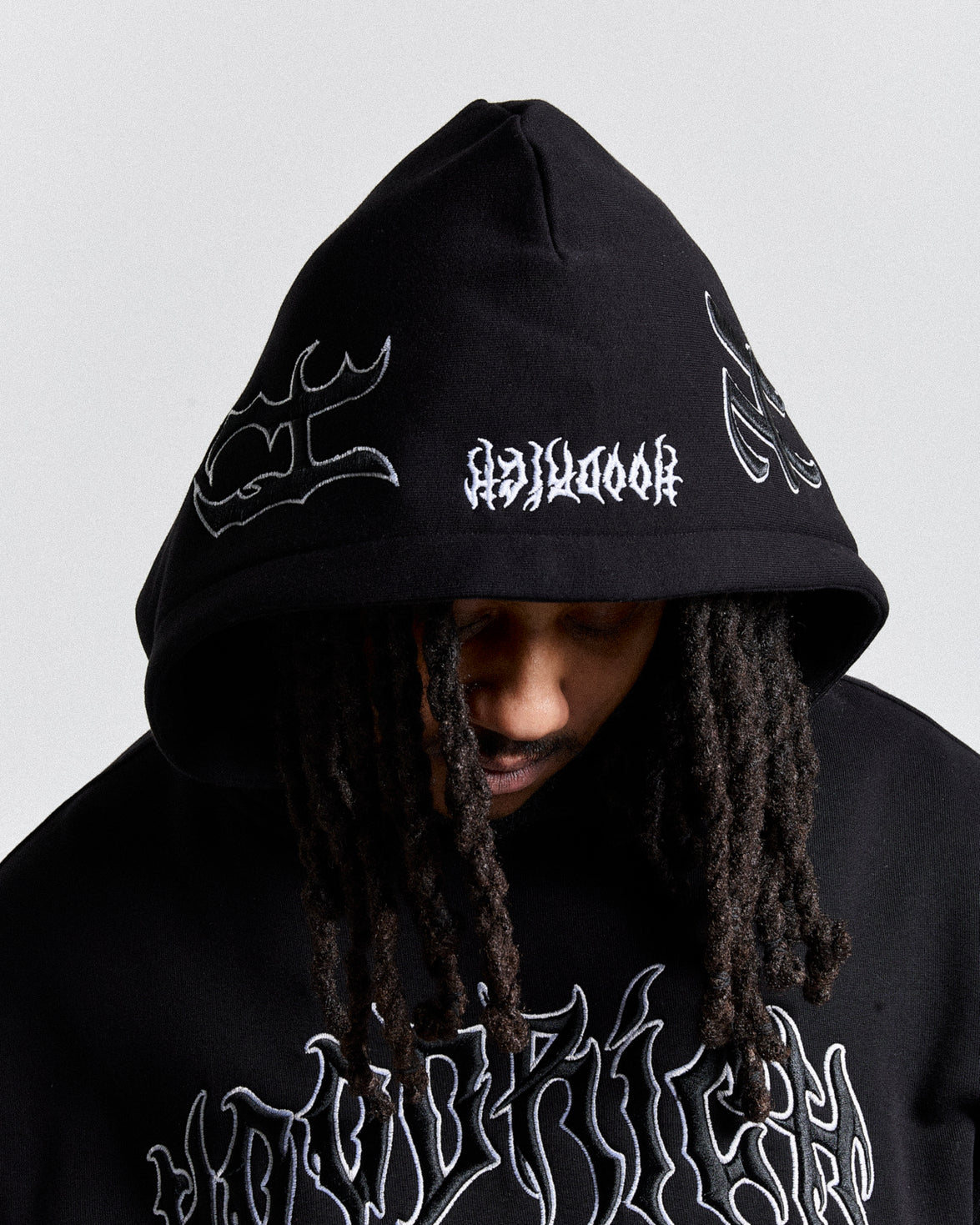 Spectral Oversized Hoodie - Black/White