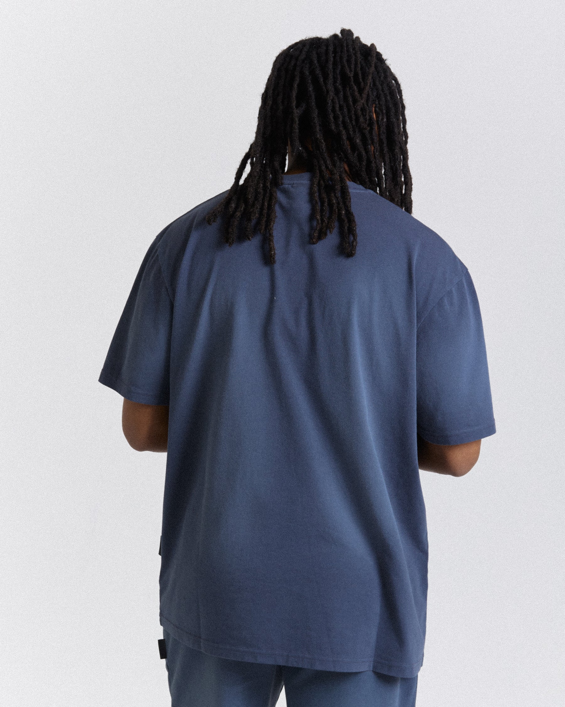 Ash Oversized T-Shirt - Blue/Grey