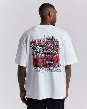 Racing Oversized T-Shirt - White/Black/Red