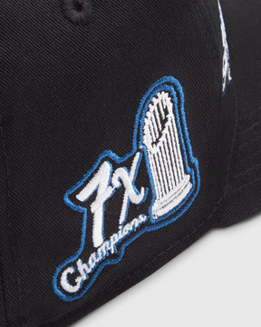 Stadium V2 Fitted Cap - Black/Azure Blue/White