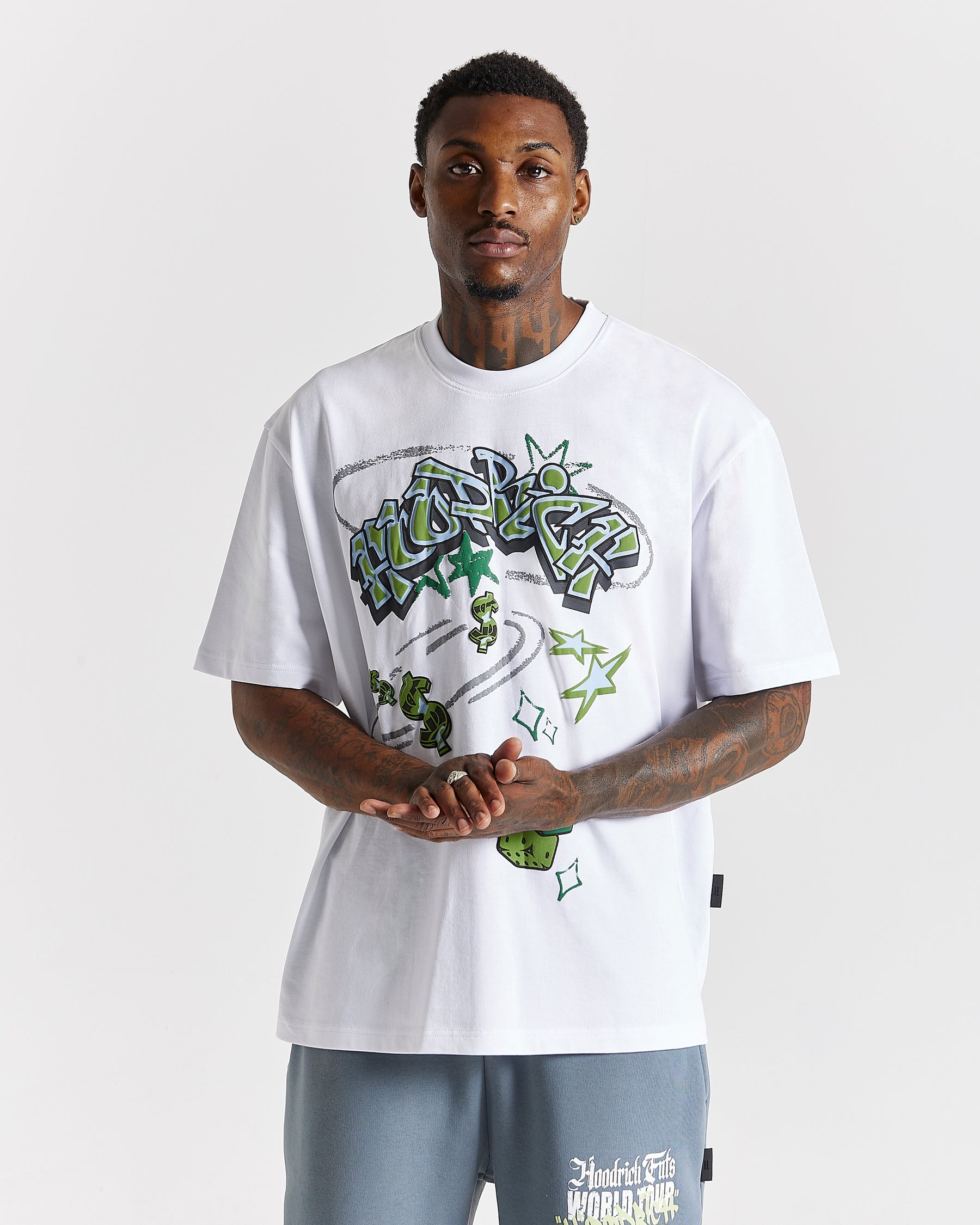 Ice Gold Oversized T-Shirt - White/Green