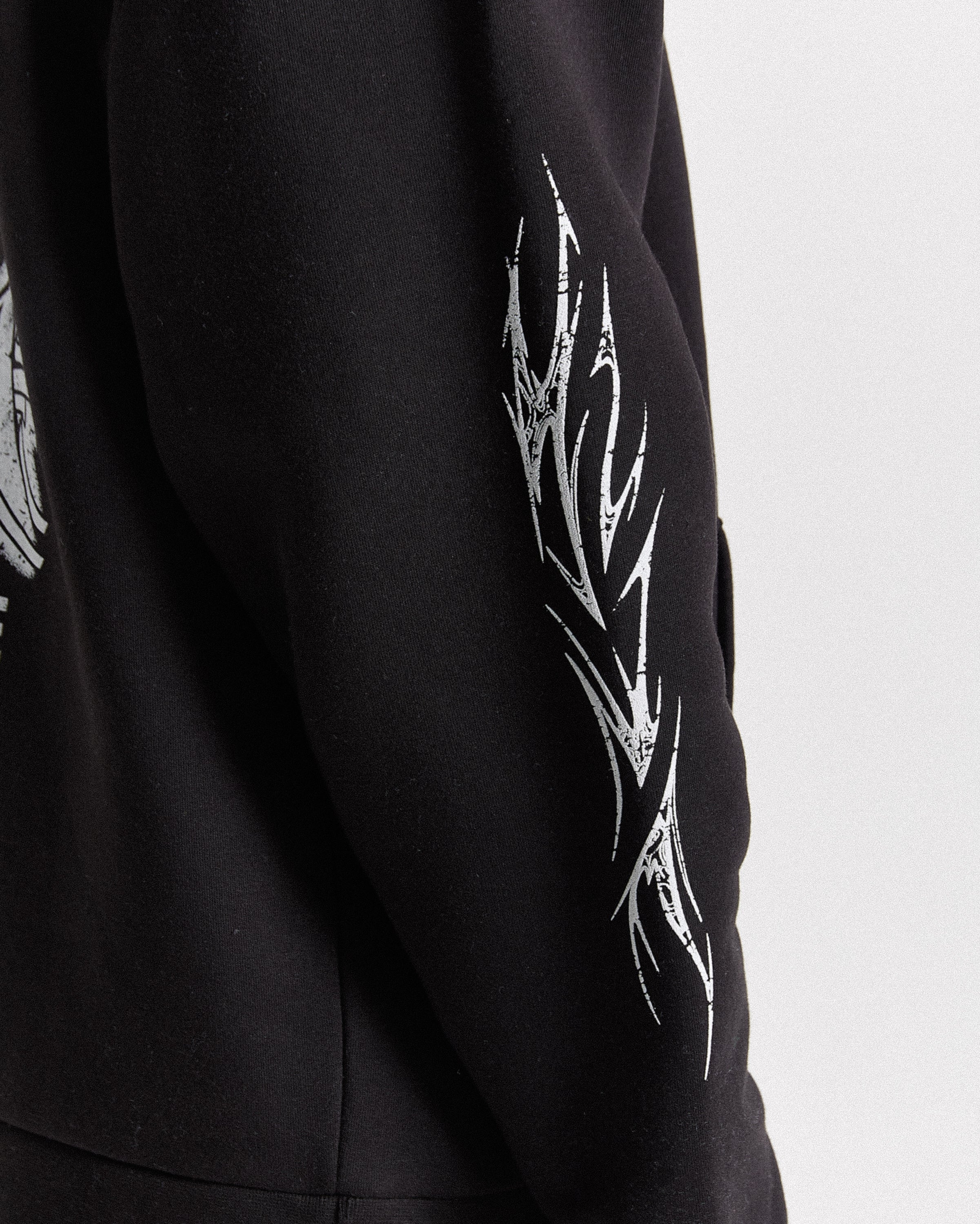 Vertigo Oversized Hoodie - Black/Grey/Pink