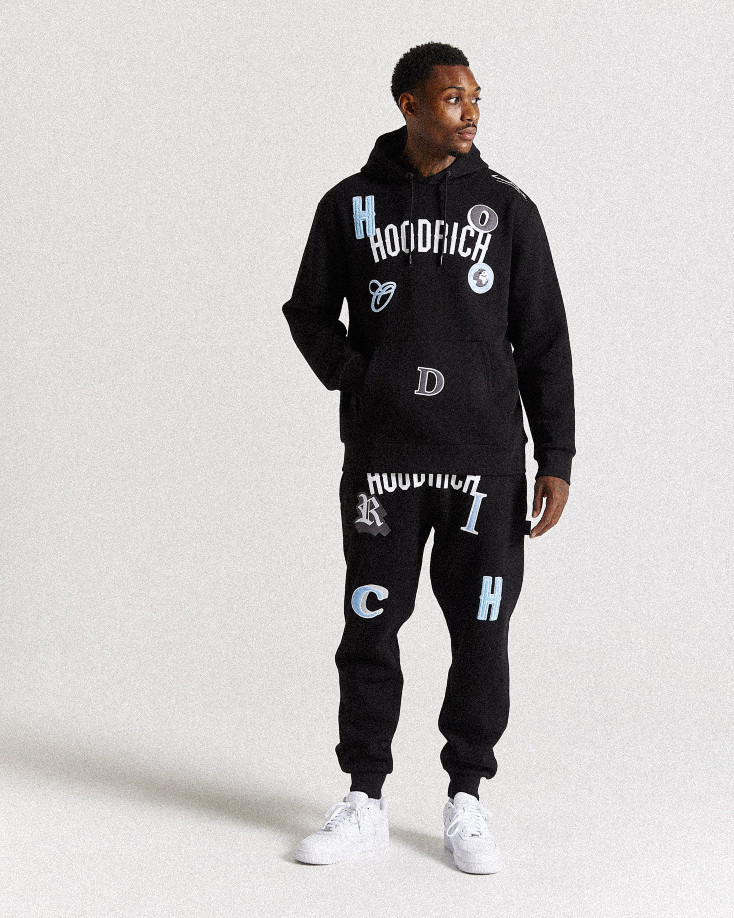 Pacific Hoodie - Black/White/Grey/Blue