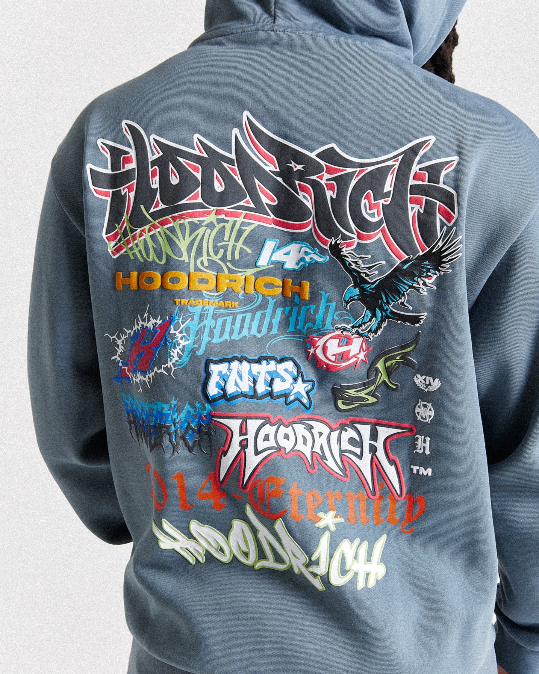 Graff Rave Oversized Hoodie - Grey